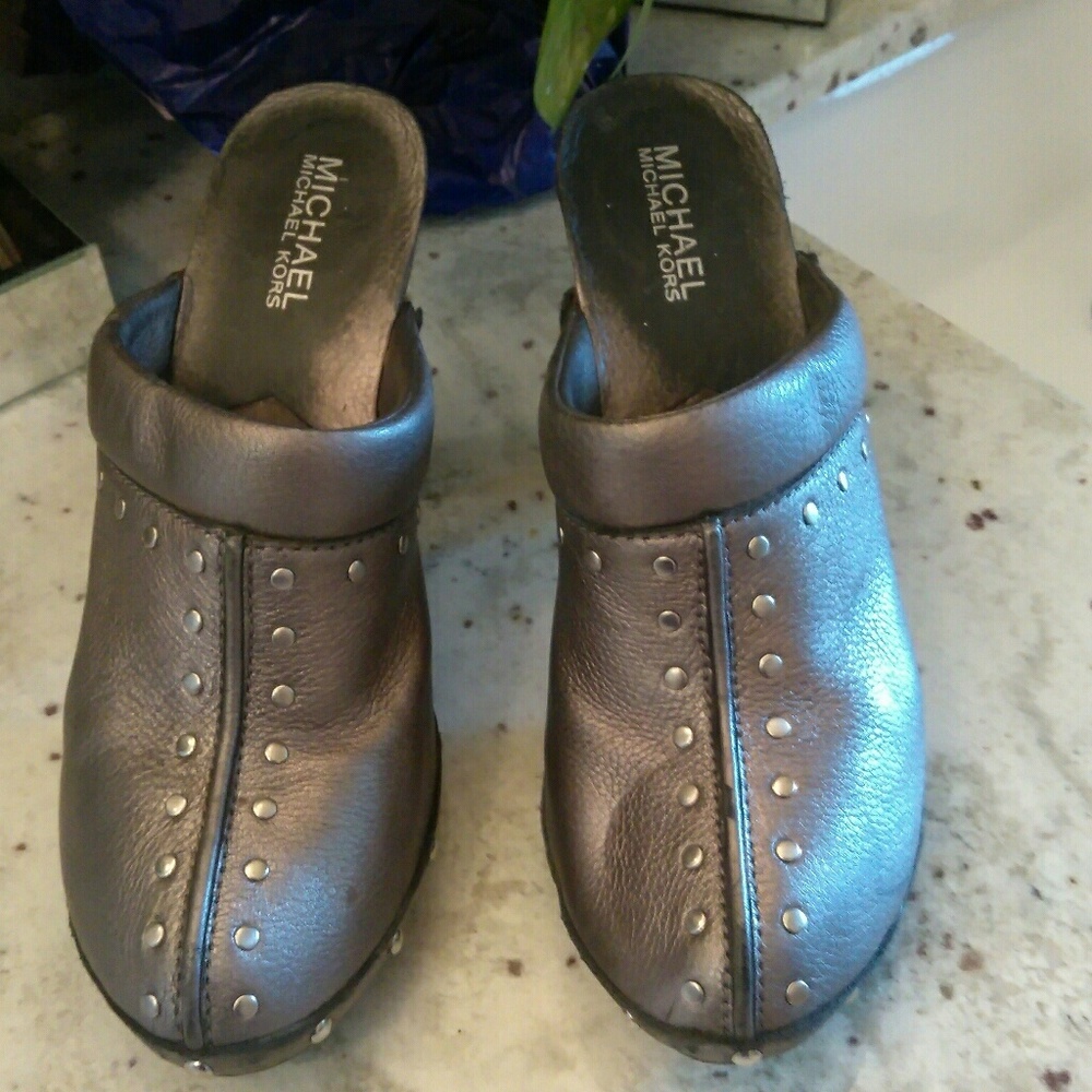 Authentic Michael Kors Leather Clogs - image 1